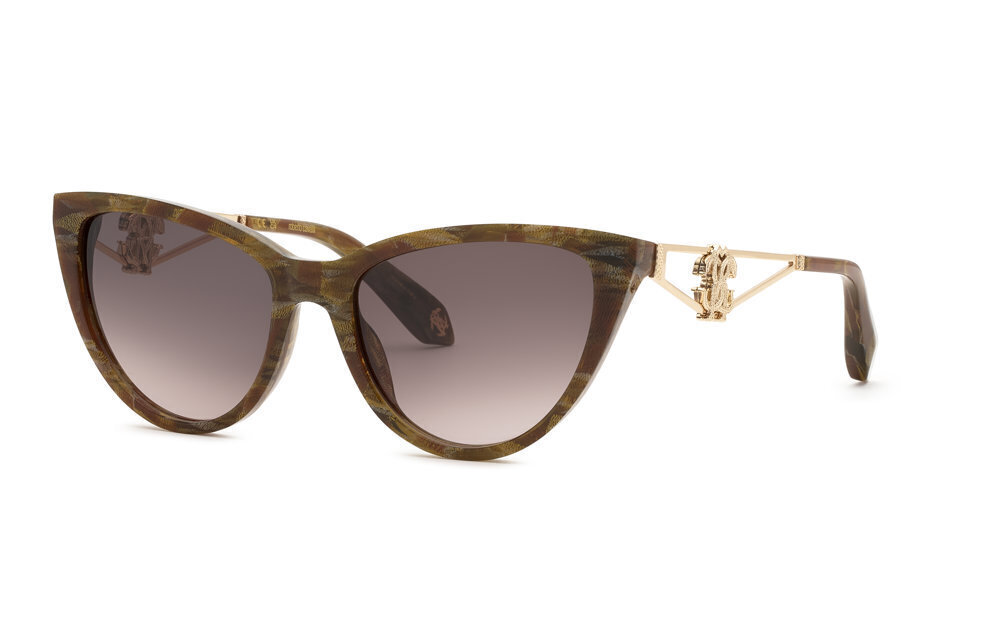 ROBERTO CAVALLI SUN SRC158M Sunglasses BROWN STONE EFFECT (0AMS) 54mm